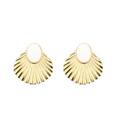 Boucles d&#39;oreilles de coquille blanche de Shangjie OEM anillo